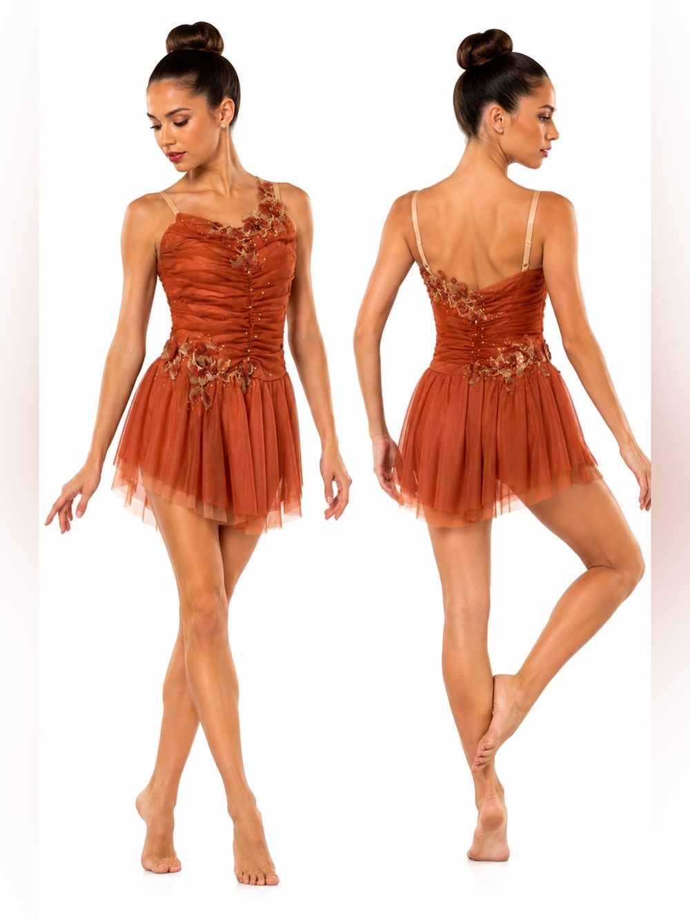 Revolution Tenth House Solo Dance Costume Orange Rust Lyrical Contemporary MA Ad